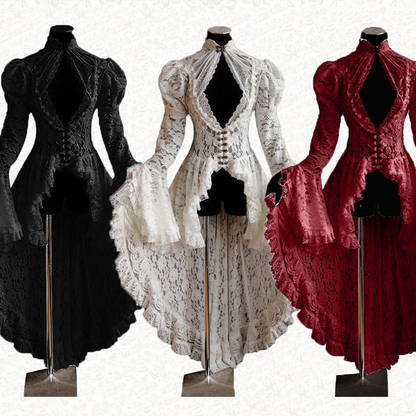 Women Vintage Lace Victorian Dress Plus ...